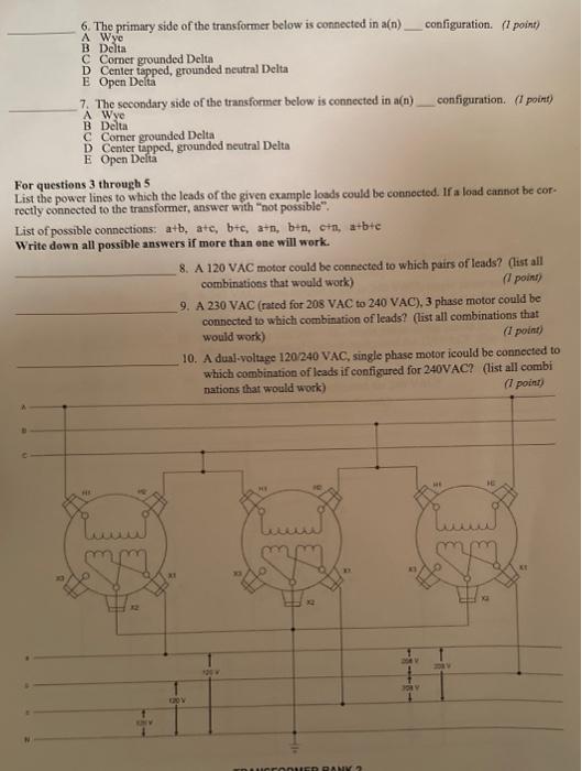 Solved 6. The primary side of the transformer below is | Chegg.com
