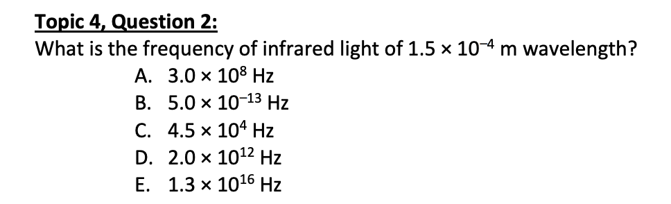 Solved Topic 4 ﻿question 2 What Is ﻿the Frequency Of