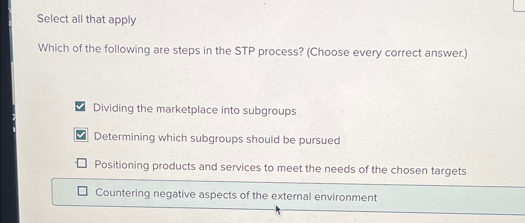 Solved Select all that applyWhich of the following are steps