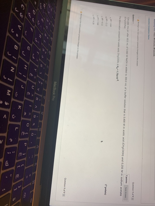 Solved Question 1 of 7 Question 1 7 points Save Answer | Chegg.com