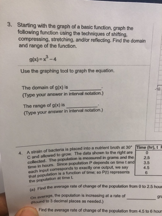 Solved 3. Starting with the graph of a basic function, graph | Chegg.com