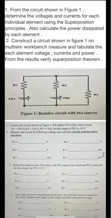 Solved construct a circuit shown in figure1 on multisim | Chegg.com