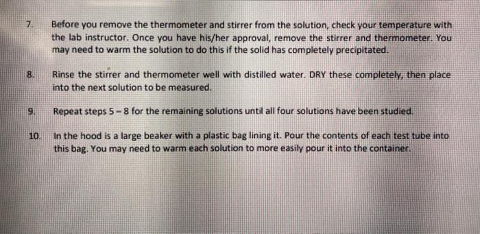 Solved EXPERIMENT 5 - EFFECT OF TEMPERATURE ON THE | Chegg.com