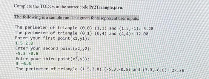 Solved Complete the TODOs in the starter code | Chegg.com