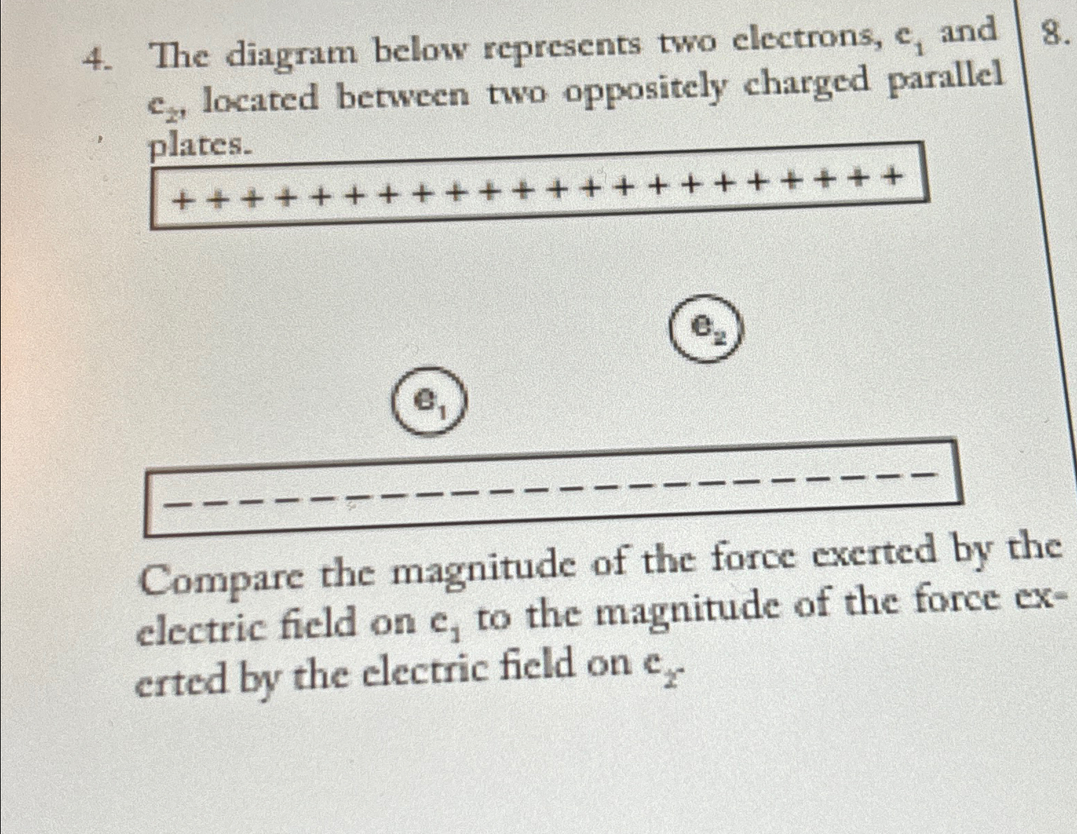 Solved The diagram below represents two electrons, c1 ﻿and | Chegg.com