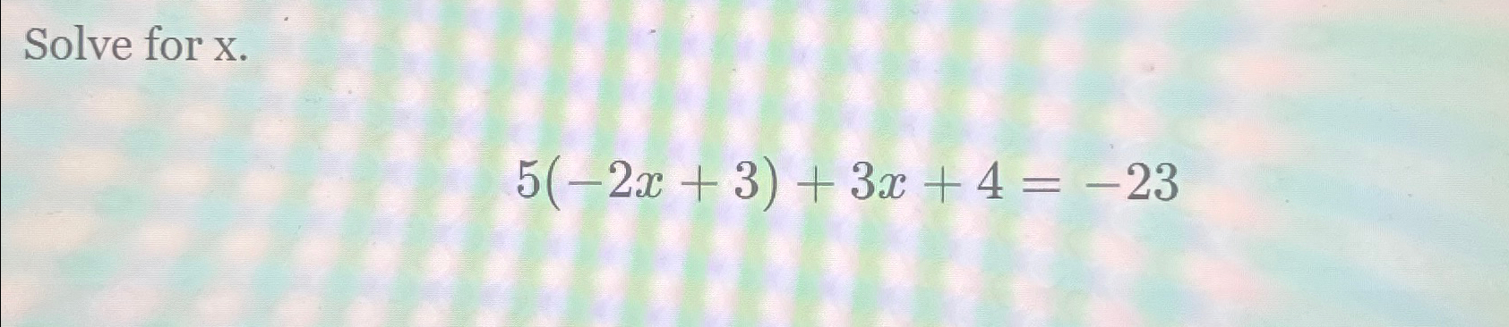 Solved Solve For X5 2x 3 3x 4 23 Chegg