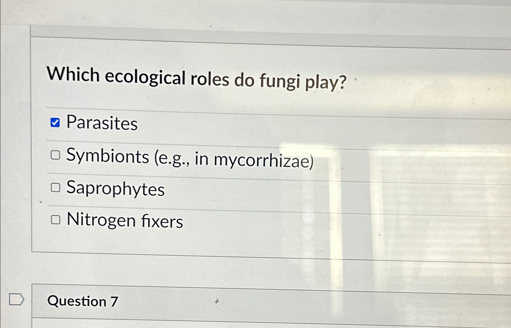 Solved Which ecological roles do fungi | Chegg.com