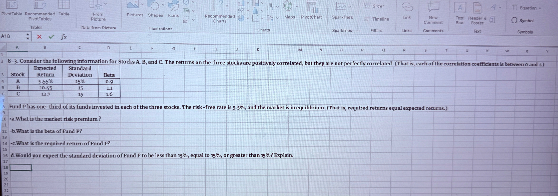 Solved PivotTable Recommended | Chegg.com
