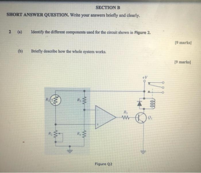 Solved SECTION B SHORT ANSWER QUESTION. Write Your Answers | Chegg.com