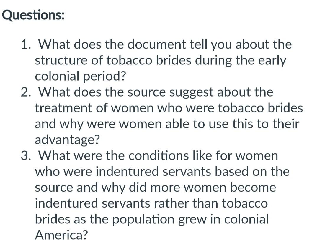 The first Tobacco Brides coming ashore in