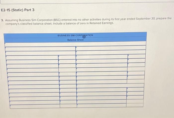 Solved Check my work Required information E2-15 (Static) | Chegg.com