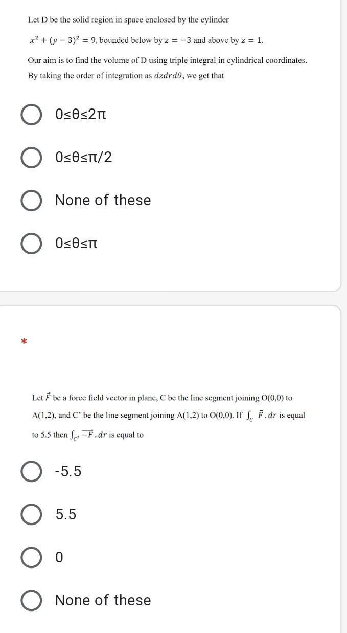 Solved Let D be the solid region in space enclosed by the | Chegg.com