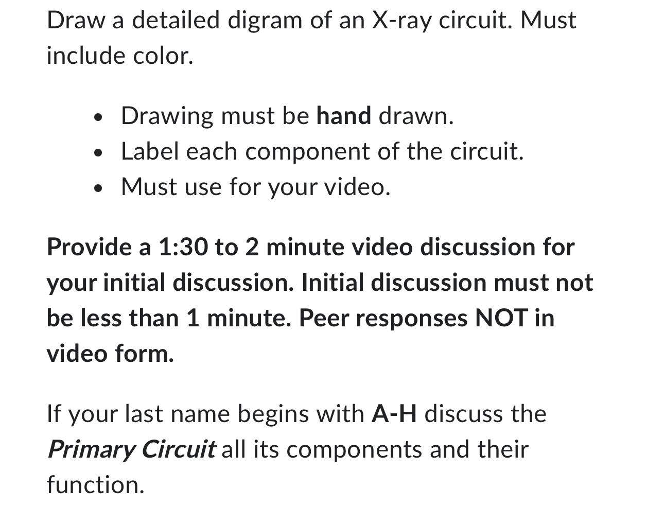 Solved Draw a detailed digram of an X-ray circuit. Must | Chegg.com