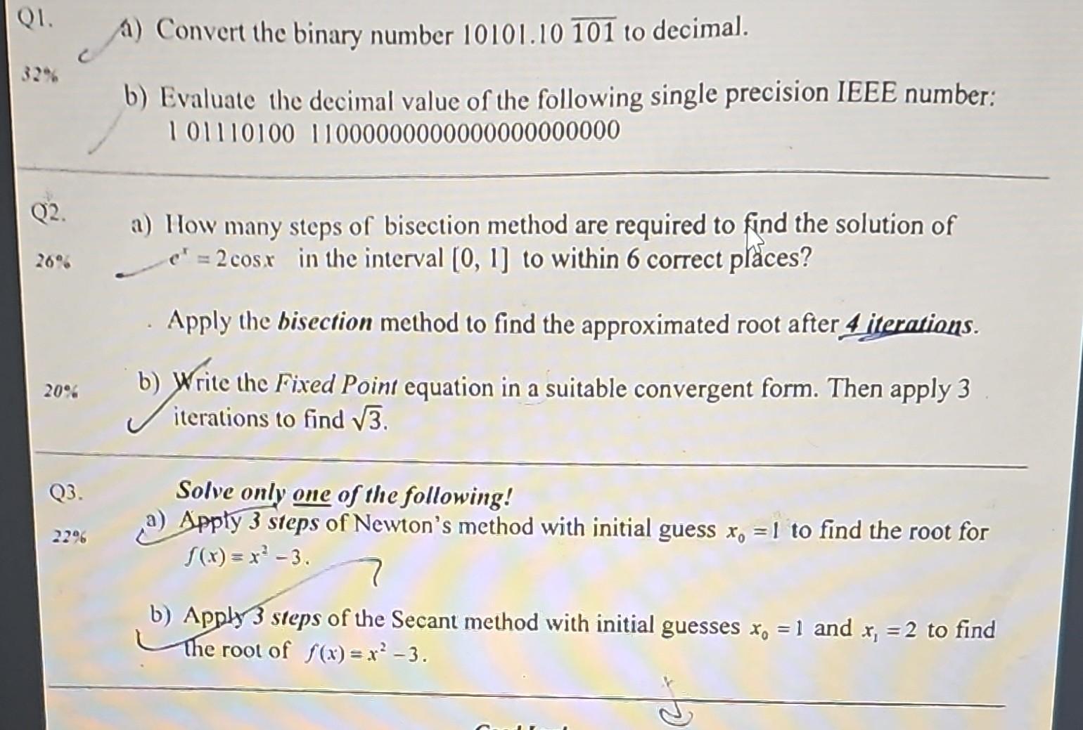 Solved a) Convert the binary number 10101.10101 to decimal. | Chegg.com