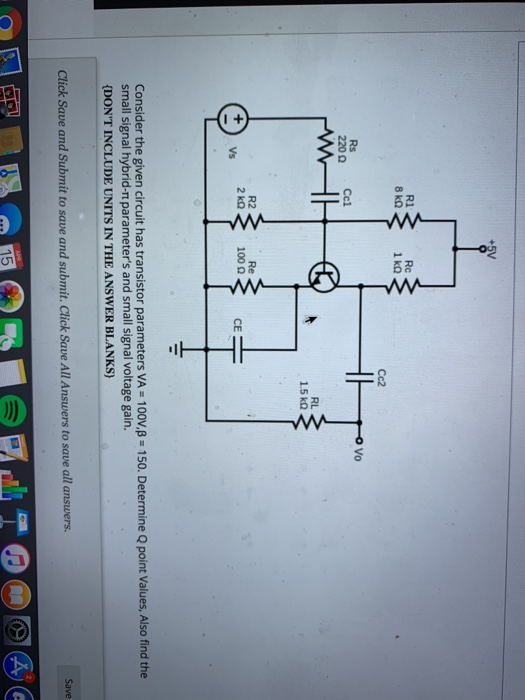 Solved Consider the given circuit has transistor parameters | Chegg.com