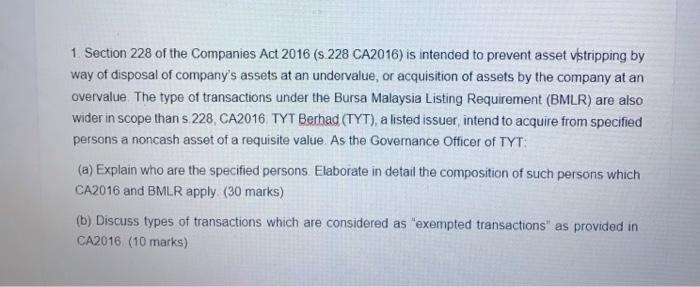 section 228 companies act 2016