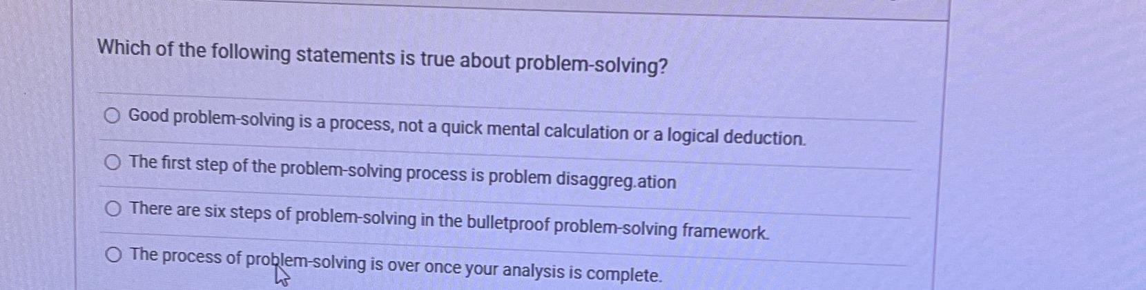 Solved Which of the following statements is true about | Chegg.com