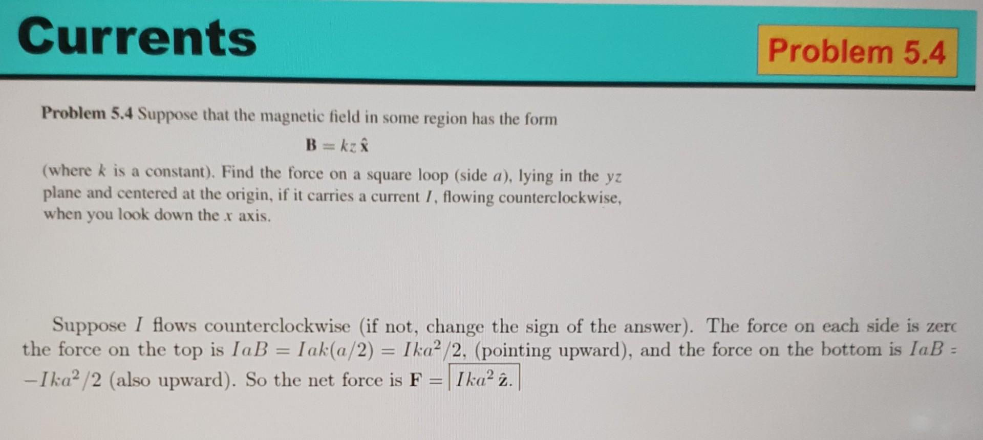 Solved Problem 5.4 Suppose that the magnetic field in some | Chegg.com