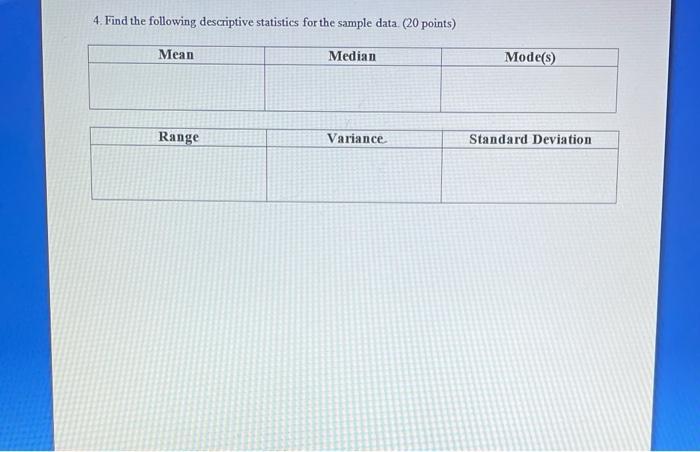 Solved MAT 107 Course Project Directions: Please complete | Chegg.com