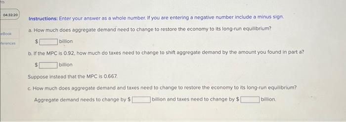 Solved The graph below depicts an economy where a decline in | Chegg.com