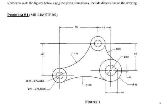 Solved Redraw To Scale The Figures Below Using The Given | Chegg.com