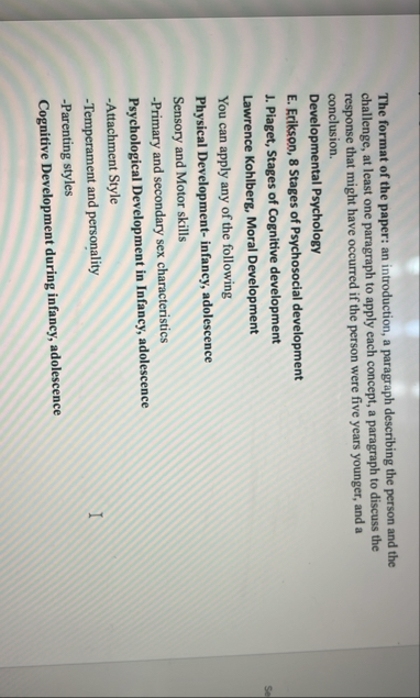 Solved The format of the paper: an introduction, a paragraph | Chegg.com