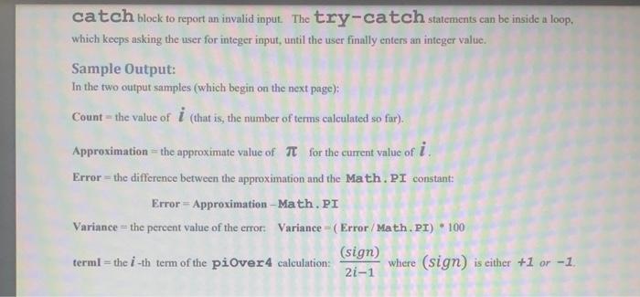 Solved In this exercise you are to write a simple Java | Chegg.com