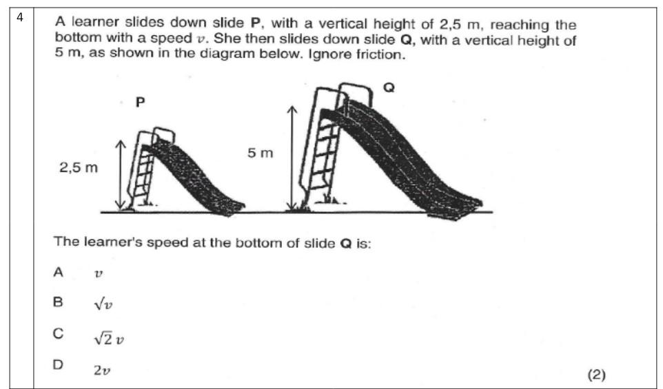 Solved A Learner Slides Down Slide P, With A Vertical Height | Chegg.com