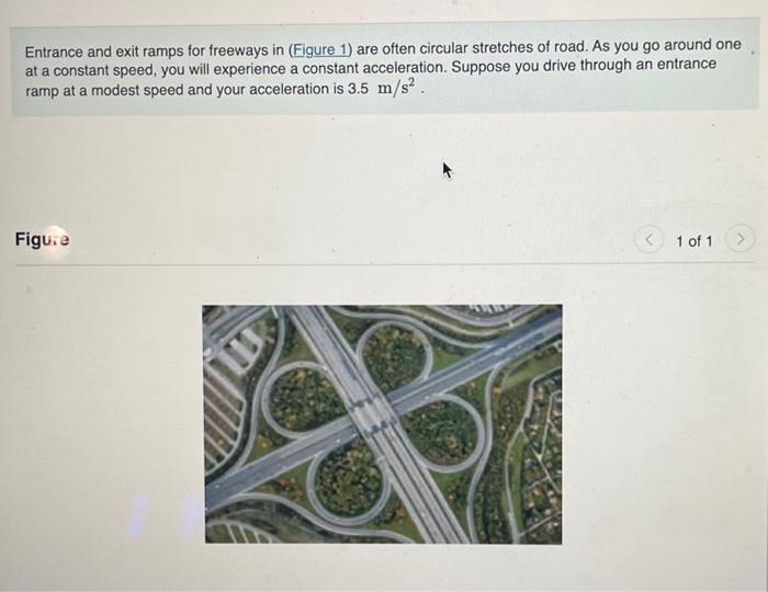 Solved Entrance and exit ramps for freeways in (Figure 1)
