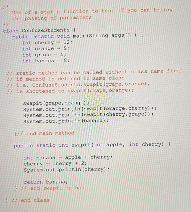 Solved Analyze The Following Code Determine What The Output | Chegg.com