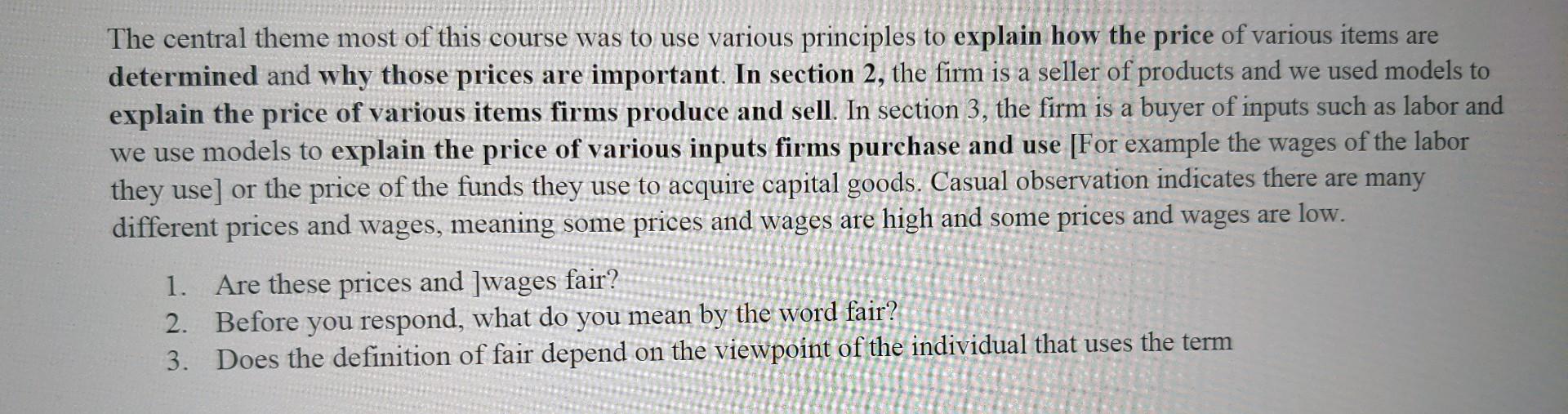 Solved The central theme most of this course was to use