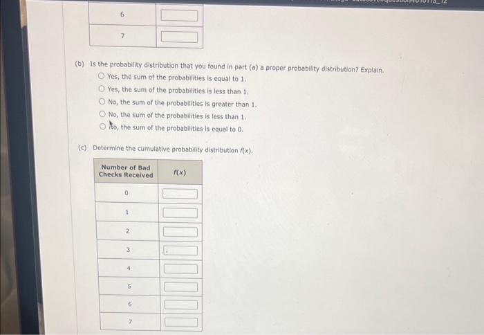 Solved (a) Develop a probability distribution for the above | Chegg.com