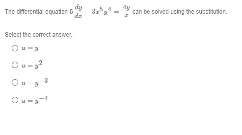 Solved The differential equation 5 dy de can be solved using | Chegg.com