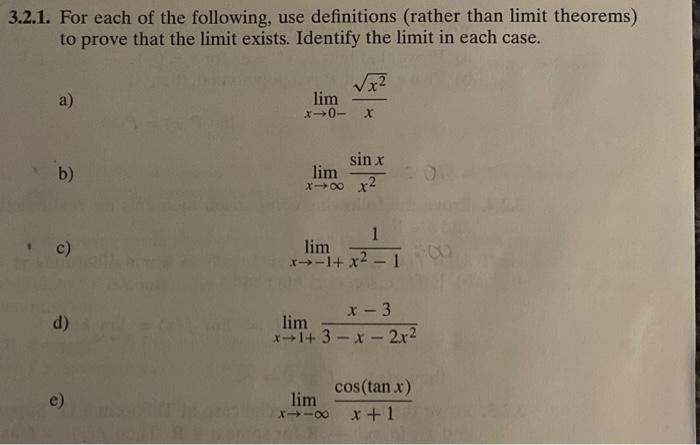 Solved 2.1. For each of the following, use definitions | Chegg.com