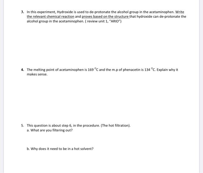 Solved 1. NaOH/Ethanol 2. CH3CH2I, reflux OH Acetaminophen