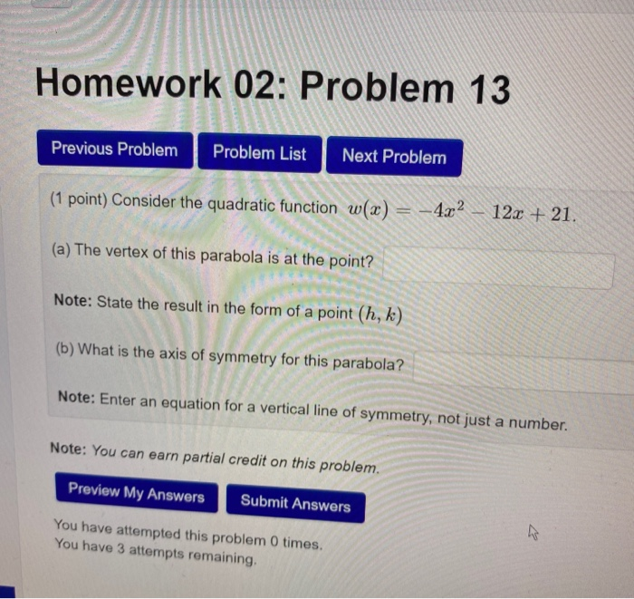 Solved Homework 02: Problem 13 Previous Problem Problem List | Chegg.com