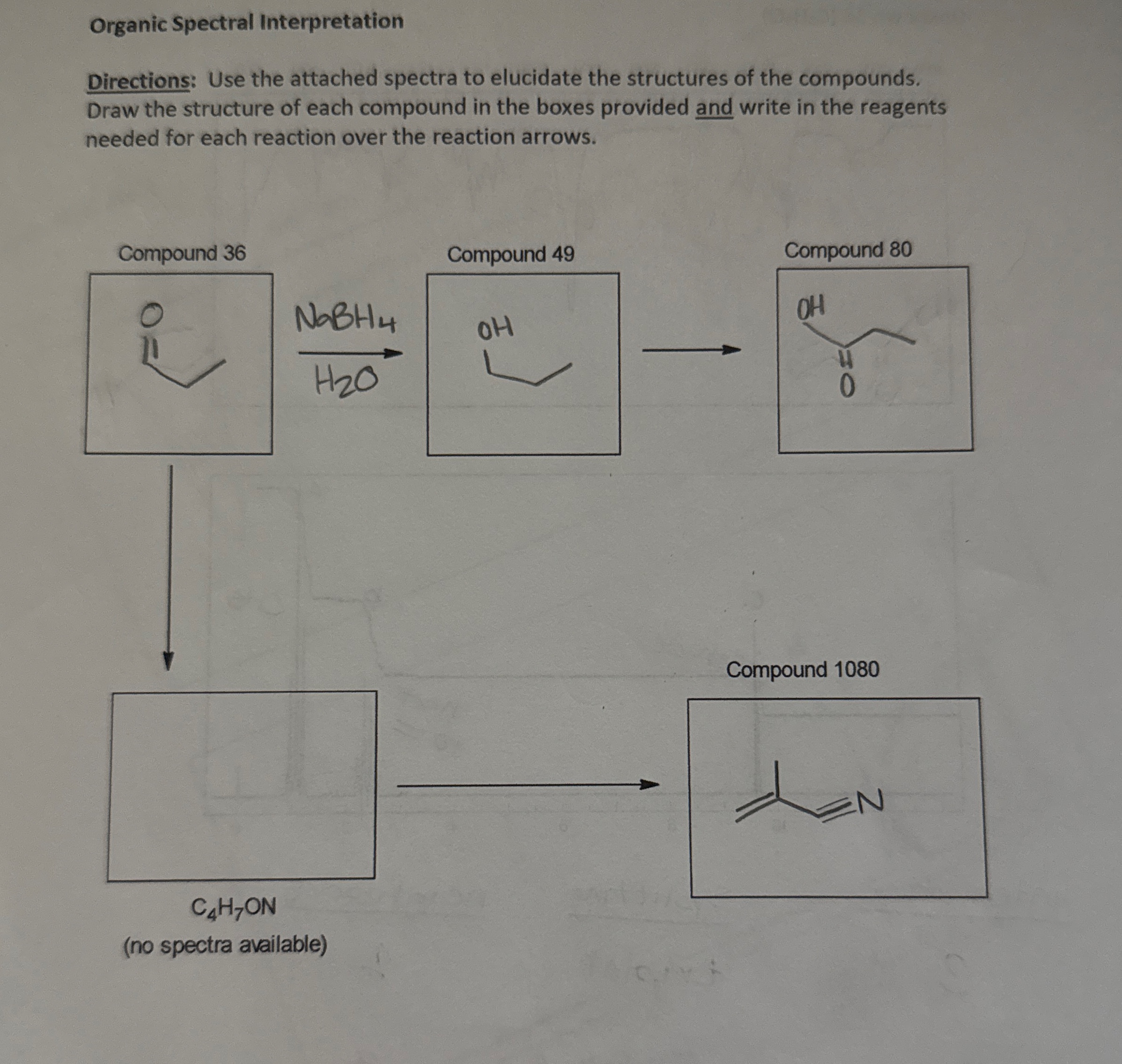 Organic Spectral InterpretationDirections: Use the | Chegg.com