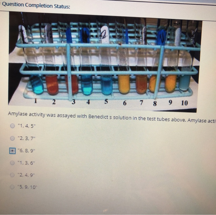 Solved amylase activity was assayed with Benedicts solution