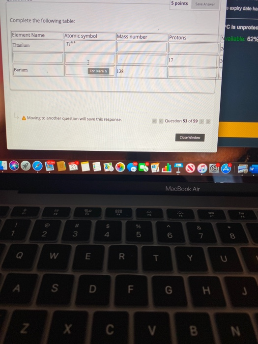 Solved 5 points Save Answer expiry date ha Complete the | Chegg.com