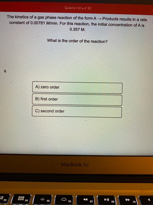 Solved Question 30.a of 30 The of a gas phase