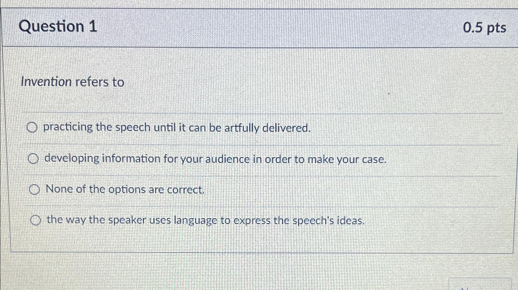 Solved Question 10.5ptsInvention refers topracticing the | Chegg.com