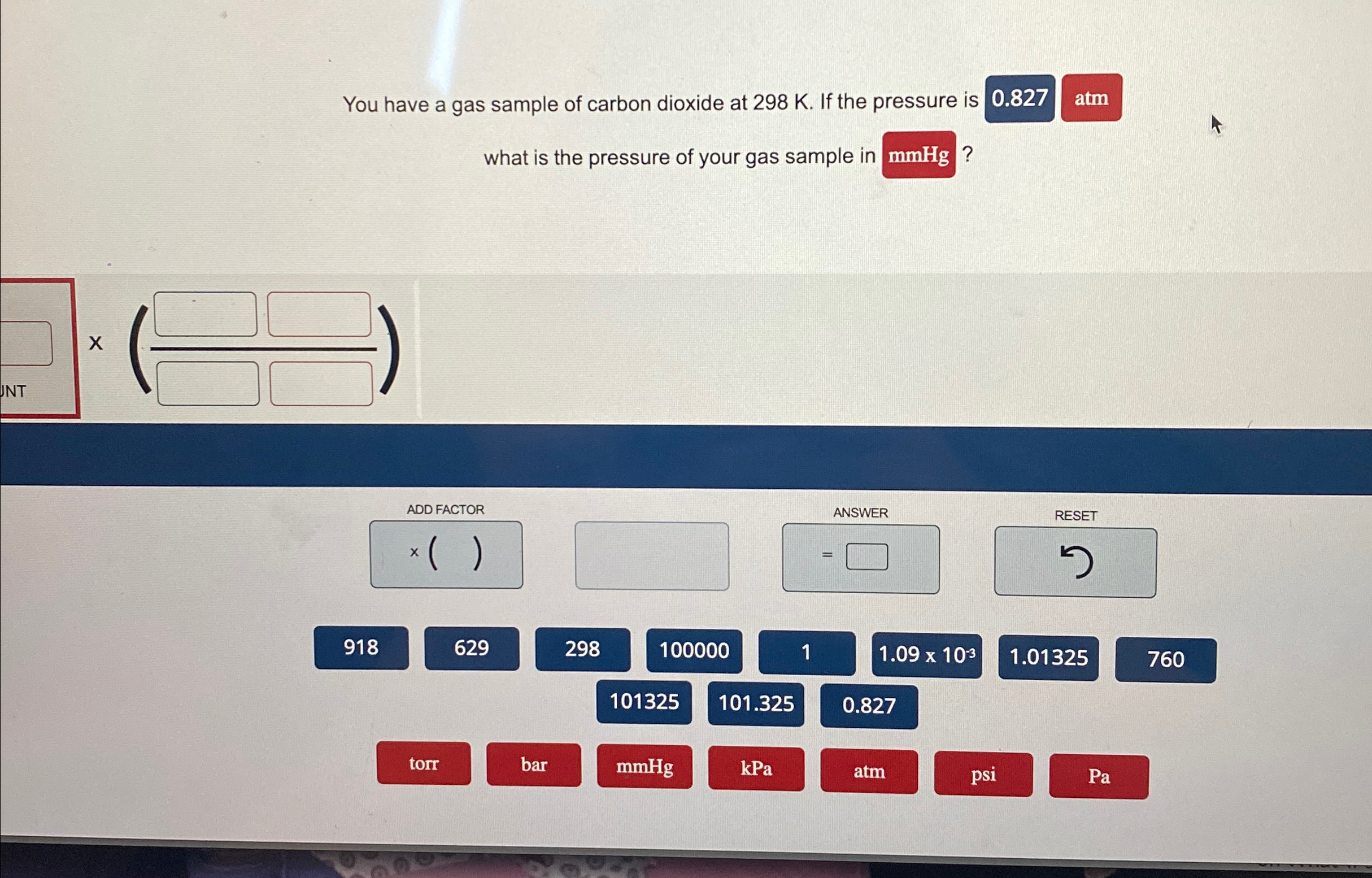 Solved You have a gas sample of carbon dioxide at 298 ﻿K .