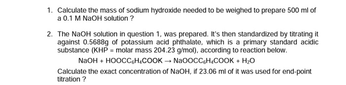 sodium hydroxide molar mass