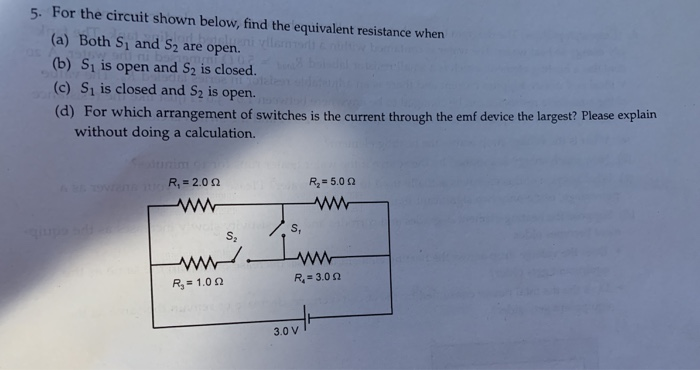 Solved 5. For The Circuit Shown Below, Find The Equivalent | Chegg.com