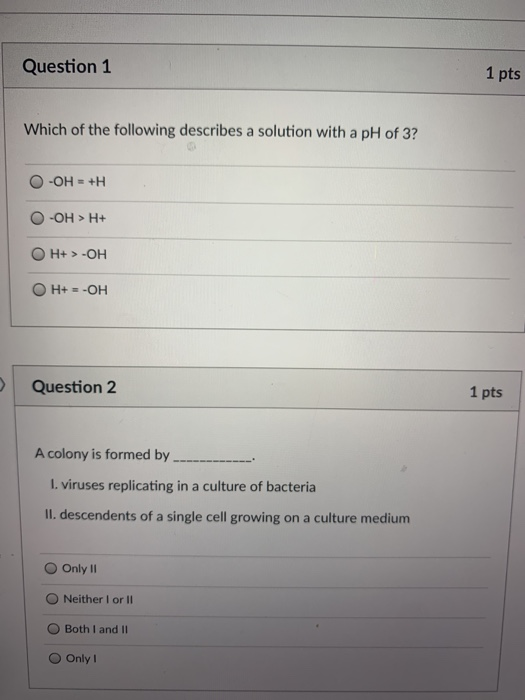 Solved Question 1 1 pts Which of the following describes a | Chegg.com