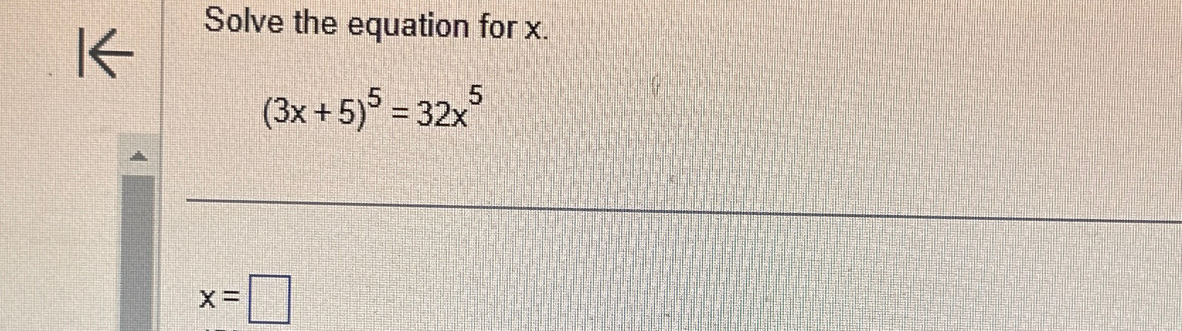 solve the equation 3x 5 13 x