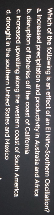 Solved Which of the following is an effect of an El | Chegg.com