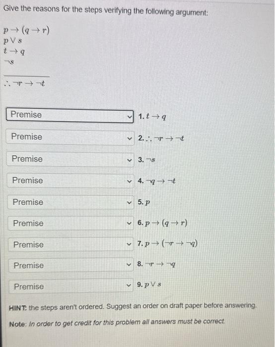 Solved Give the reasons for the steps verifying the | Chegg.com