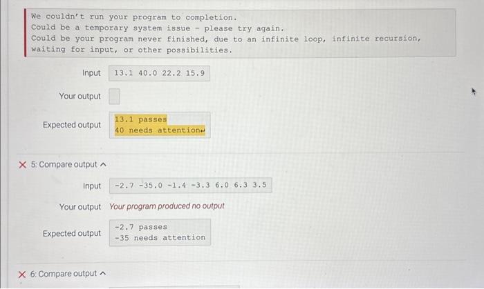 Solved Read floating-point numbers from input until a | Chegg.com