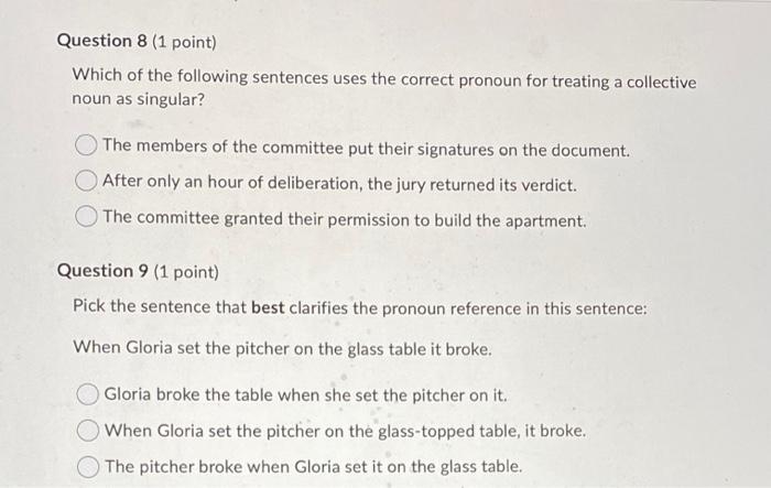 Which one of the following sentences uses the correct